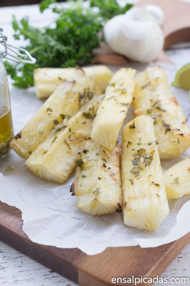 Yuca con Mojo de Ajo a la Parrilla ENSALPICADAS